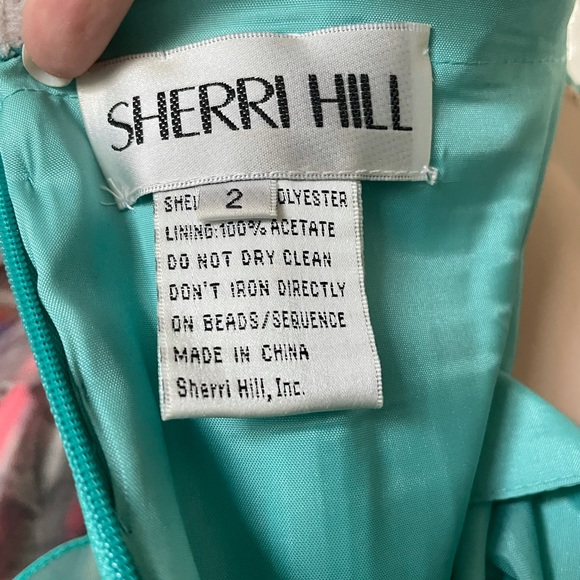 Sherri Hill Turquoise Prom Dress Style 1543 - Picture 8 of 10
